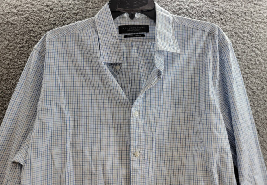The Men's Store at Bloomingdale's Slim Fit Stretch Shirt Men's L Sky Blue Multi