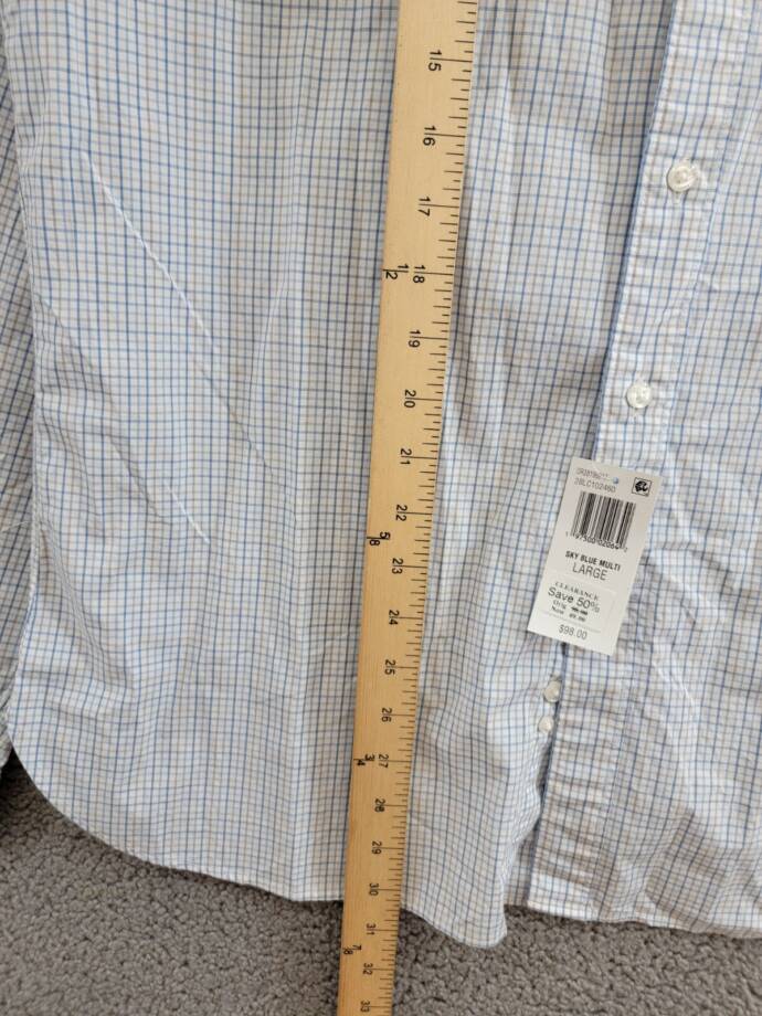 The Men's Store at Bloomingdale's Slim Fit Stretch Shirt Men's L Sky Blue Multi