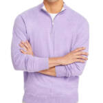 Peter Millar Crown Whitaker Quarter-Zip Sweater Men's XXL Wild Lilac Silk Blend