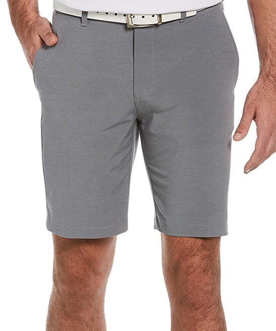 PGA TOUR Flat Front Horizontal Textured Golf Short Men's 42 Dark Grey Heather