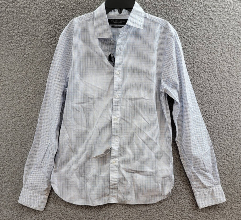 The Men's Store at Bloomingdale's Slim Fit Stretch Shirt Men's S Sky Blue Multi