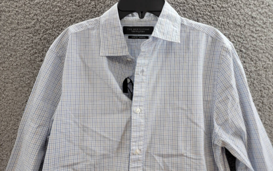 The Men's Store at Bloomingdale's Slim Fit Stretch Shirt Men's S Sky Blue Multi