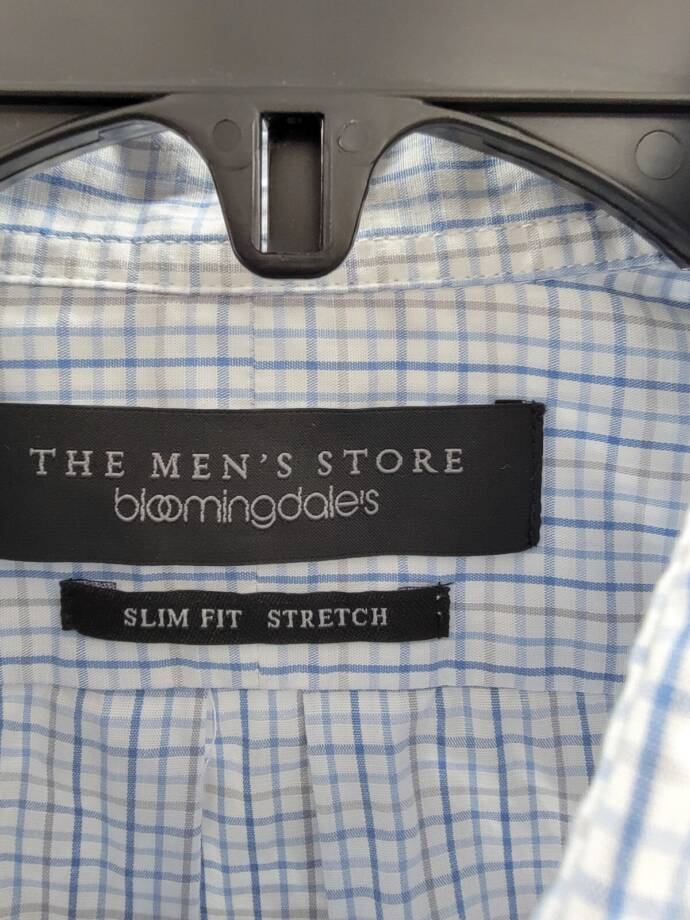 The Men's Store at Bloomingdale's Slim Fit Stretch Shirt Men's S Sky Blue Multi