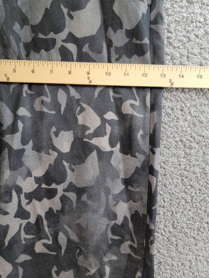 Bally Camo Print Jogger Pants Men's Black Multi Pockets Elastic Waist Pull On LG