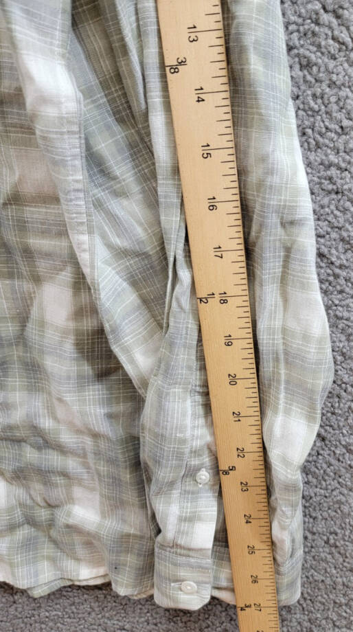 Vince Salton Plaid Shirt Men's XXL Alabaster Long Sleeve Button Closure