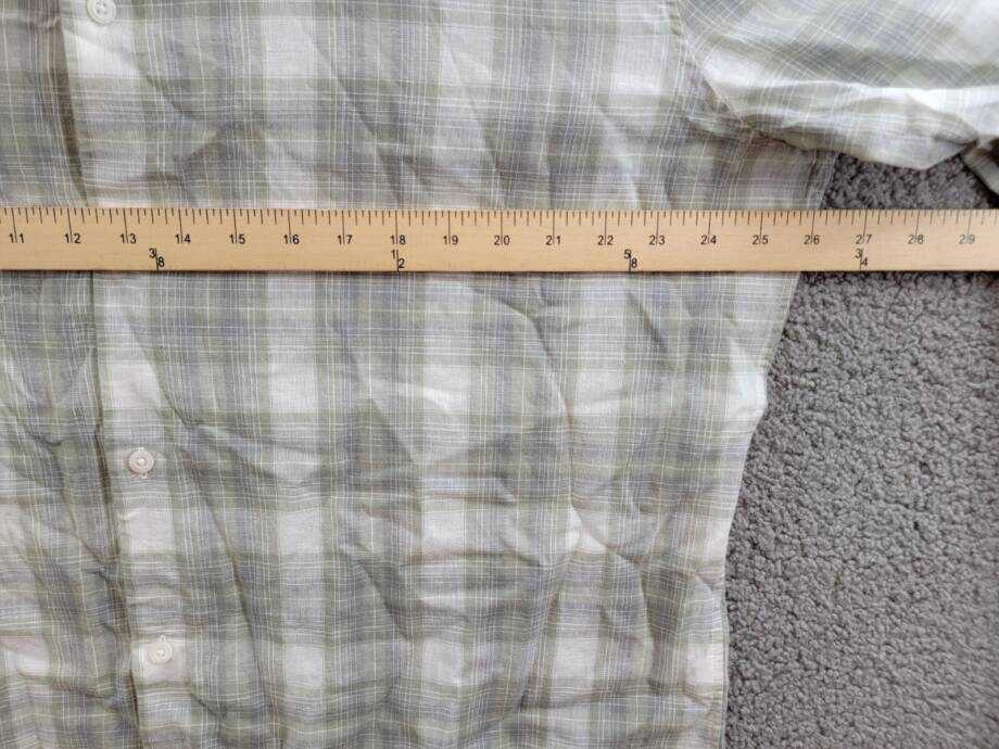 Vince Salton Plaid Shirt Men's XXL Alabaster Long Sleeve Button Closure
