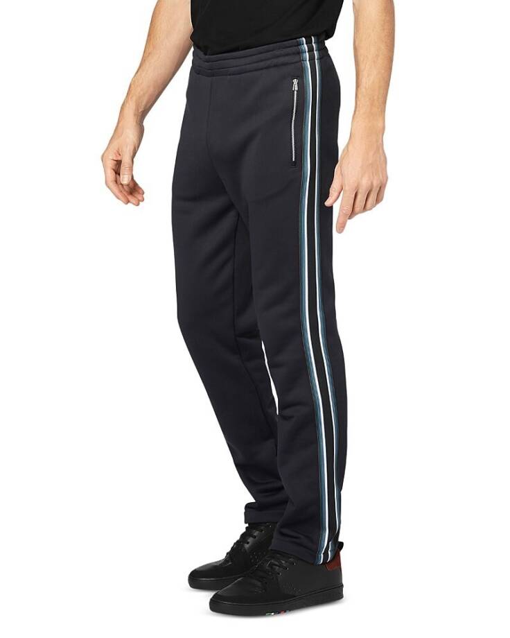 PS Paul Smith Stripe Trim Sweatpants Men's XS Navy Elastic Waist Pull On