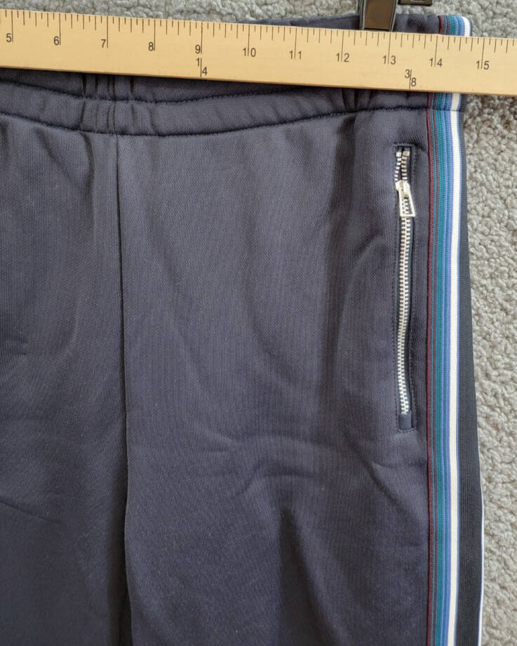 PS Paul Smith Stripe Trim Sweatpants Men's XS Navy Elastic Waist Pull On