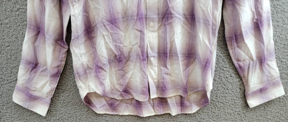 Vince Mirage Plaid Classic Fit Shirt Men's L Purple Front Pockets Button Closure