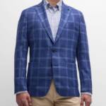Peter Millar Crown Crafted Sola Soft Sport Coat Mens 40 Atlantic Blue Wool Blend