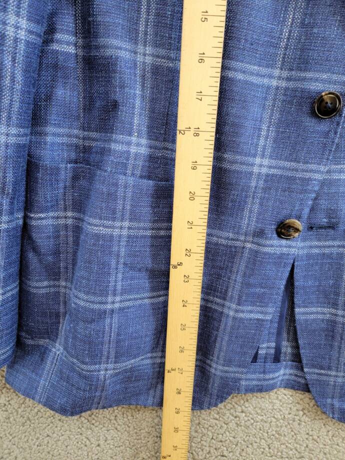 Peter Millar Crown Crafted Sola Soft Sport Coat Mens 40 Atlantic Blue Wool Blend