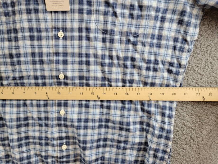 Peter Millar Brooks Summer Soft Sport Shirt Men's M Galaxy Button Closure L/S
