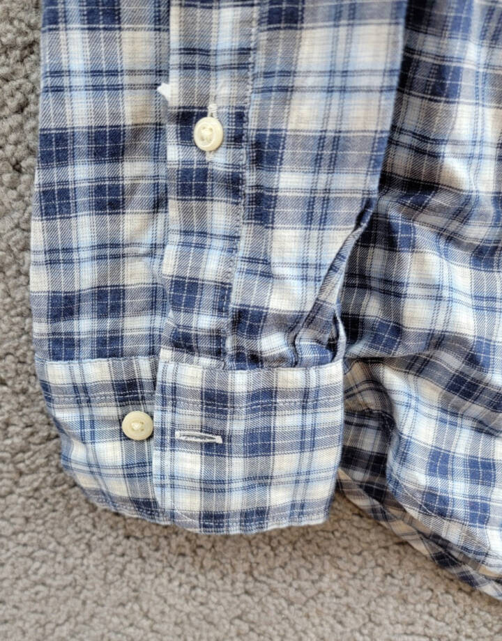 Peter Millar Brooks Summer Soft Sport Shirt Men's M Galaxy Button Closure L/S