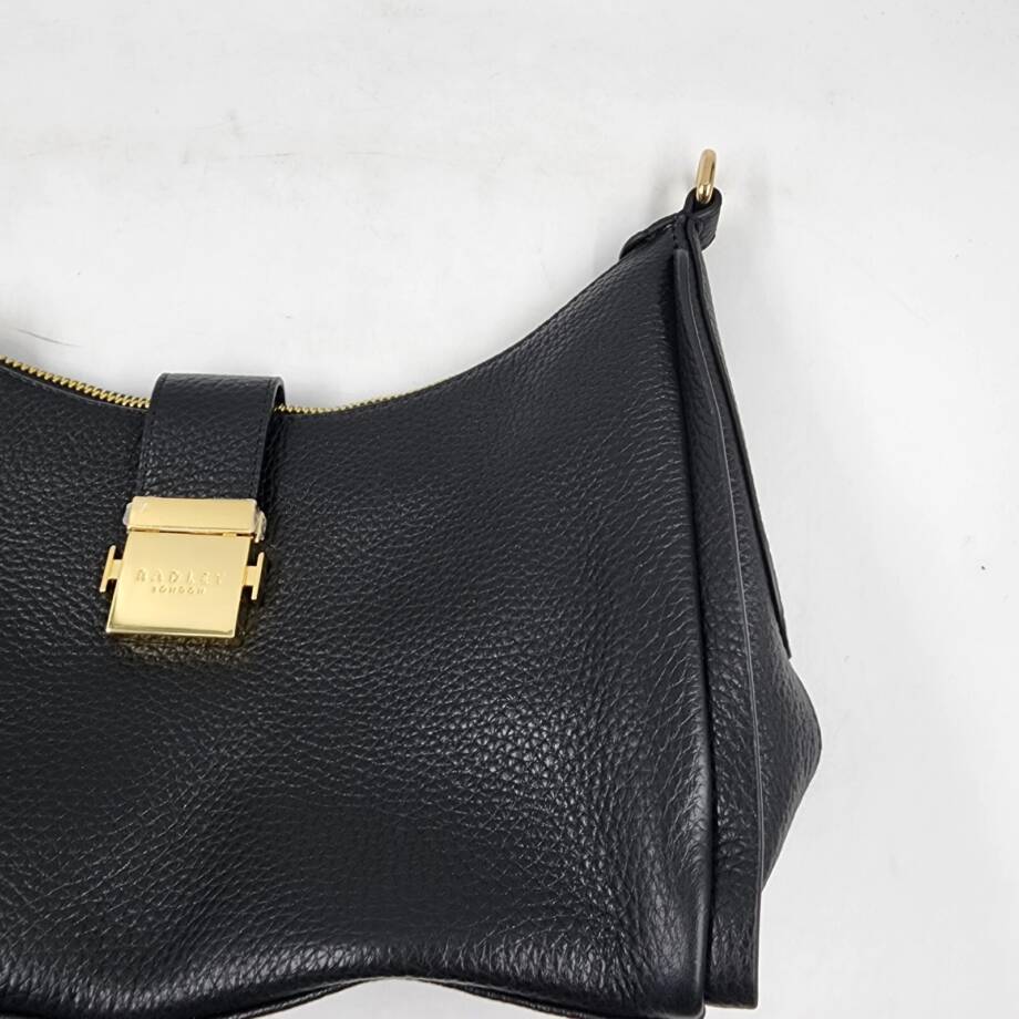 Radley London Sloane Street Ziptop Shoulder Bag Women's Medium Black Pebbled