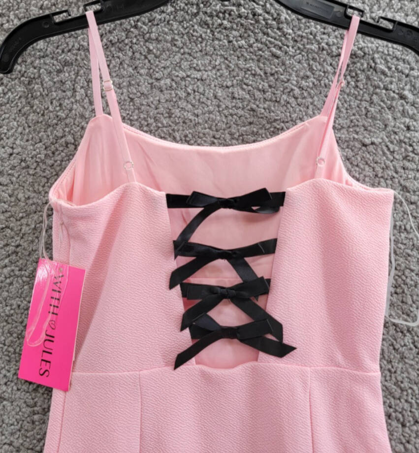With Jules Sleeveless Bow-Back Ponté-Knit Dress Big Girls S Light Pastel Pink