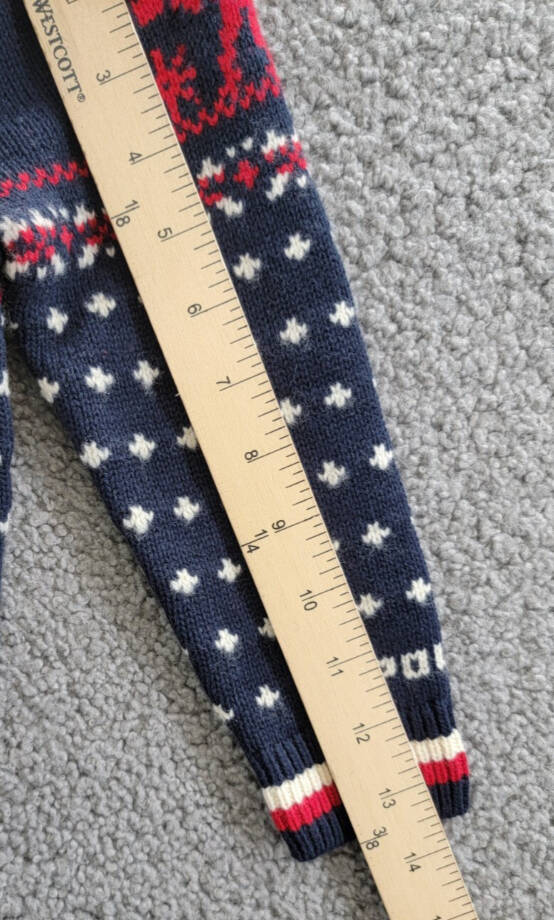 Polo Ralph Lauren Snowflake Cardigan Girls' 2 Navy Multi Crewneck Front Button
