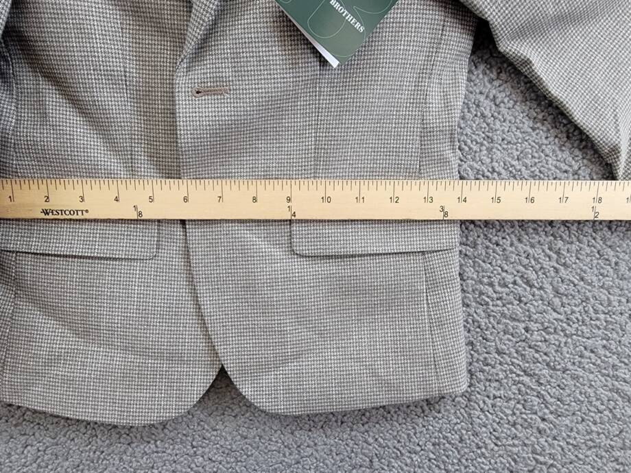B by Brooks Brothers Classic Stretch Jacket Big Boys 8R Brown/Cream Notch Lapel