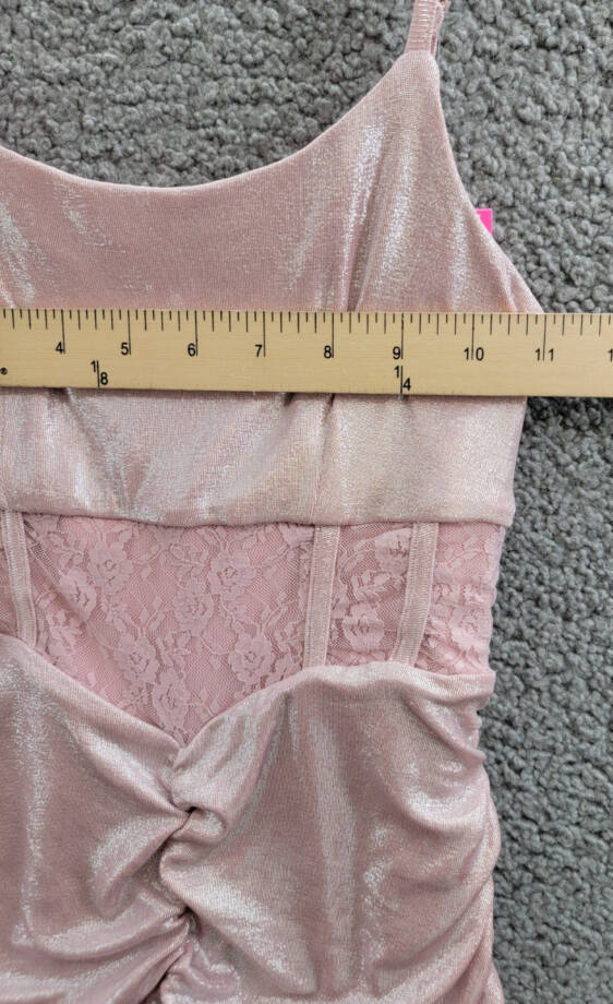 With Jules Sleeveless Lace-Insert Dress Big Girls M Light Pastel Pink Back Zip