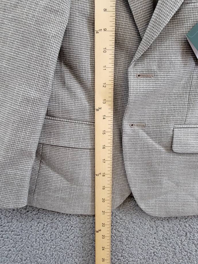 B by Brooks Brothers Classic Stretch Jacket Big Boys 8R Brown/Cream Notch Lapel
