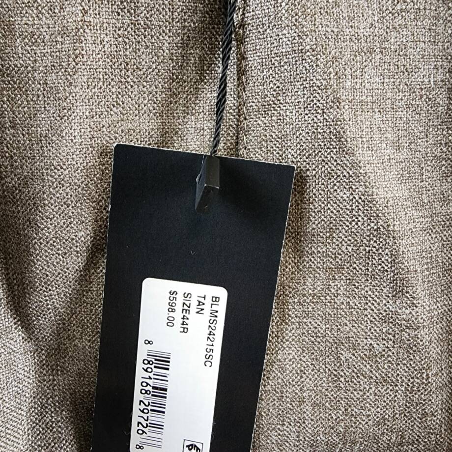 Bloomingdale's Melange Micro Hopsack Chore Jacket Men's 44R Tan Button Closure