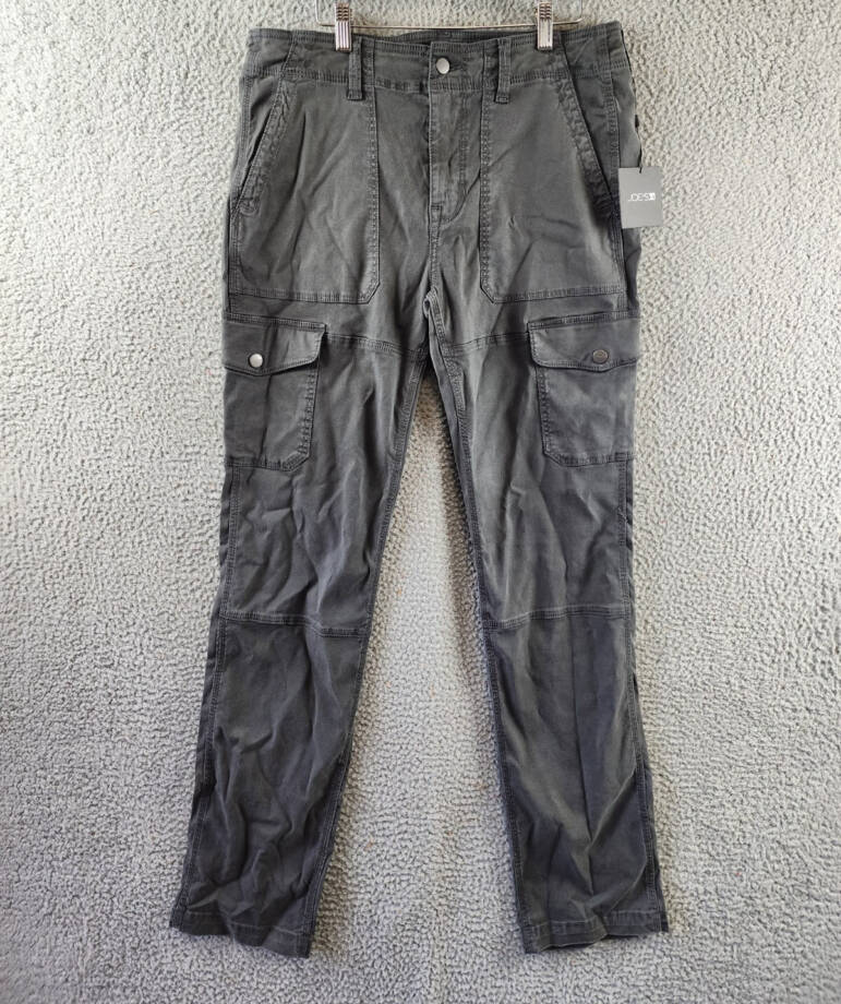 Joe's Jeans Atlas Utility Cargo Pants Men 34 Asphalt Zip Fly With Button Closure