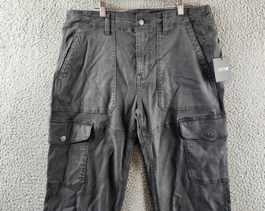 Joe's Jeans Atlas Utility Cargo Pants Men 34 Asphalt Zip Fly With Button Closure