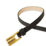 B-low the Belt Lisa Leather Belt Women's S Black/Gold Adjustable