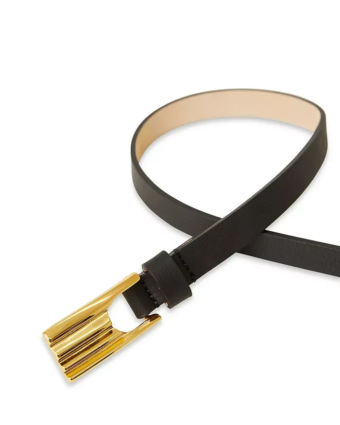 B-low the Belt Lisa Leather Belt Women's S Black/Gold Adjustable