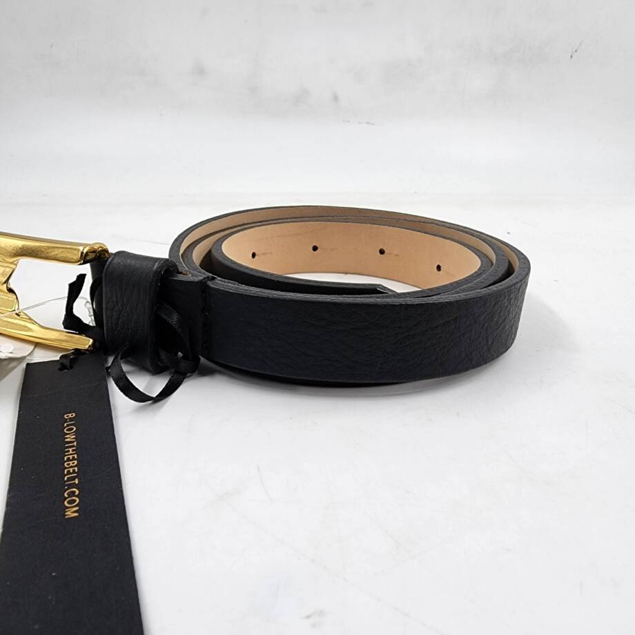 B-low the Belt Lisa Leather Belt Women's S Black/Gold Adjustable