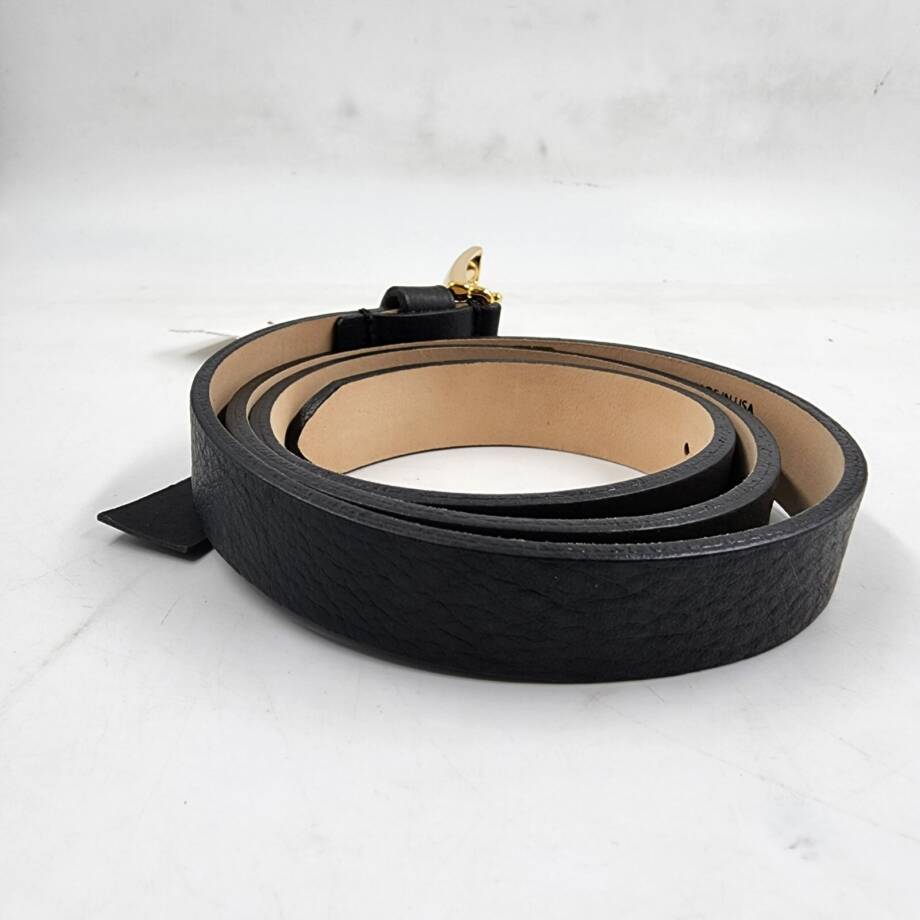 B-low the Belt Lisa Leather Belt Women's S Black/Gold Adjustable