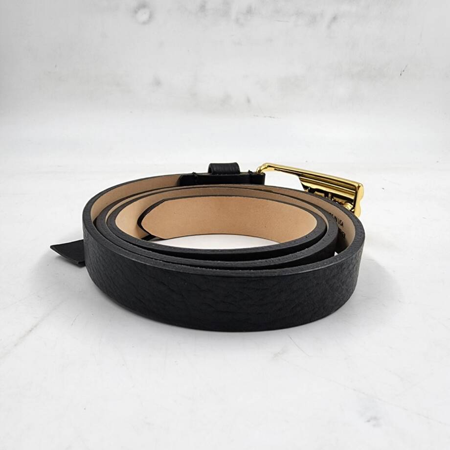 B-low the Belt Lisa Leather Belt Women's S Black/Gold Adjustable