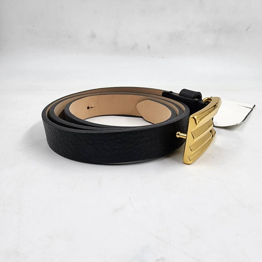 B-low the Belt Lisa Leather Belt Women's S Black/Gold Adjustable