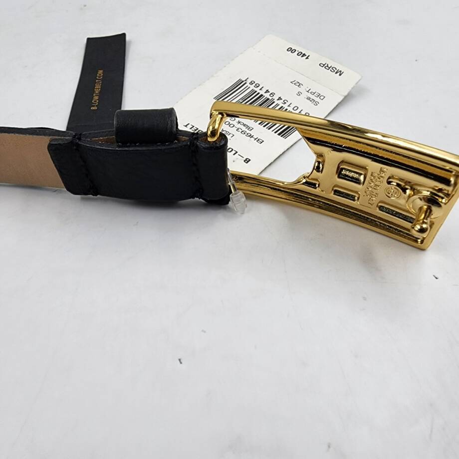 B-low the Belt Lisa Leather Belt Women's S Black/Gold Adjustable