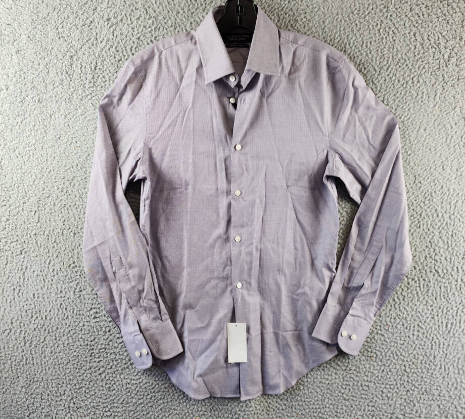 The Men's Store at Bloomingdale's Slim Fit Stretch Shirt Men's 14.5 32/33 Purple