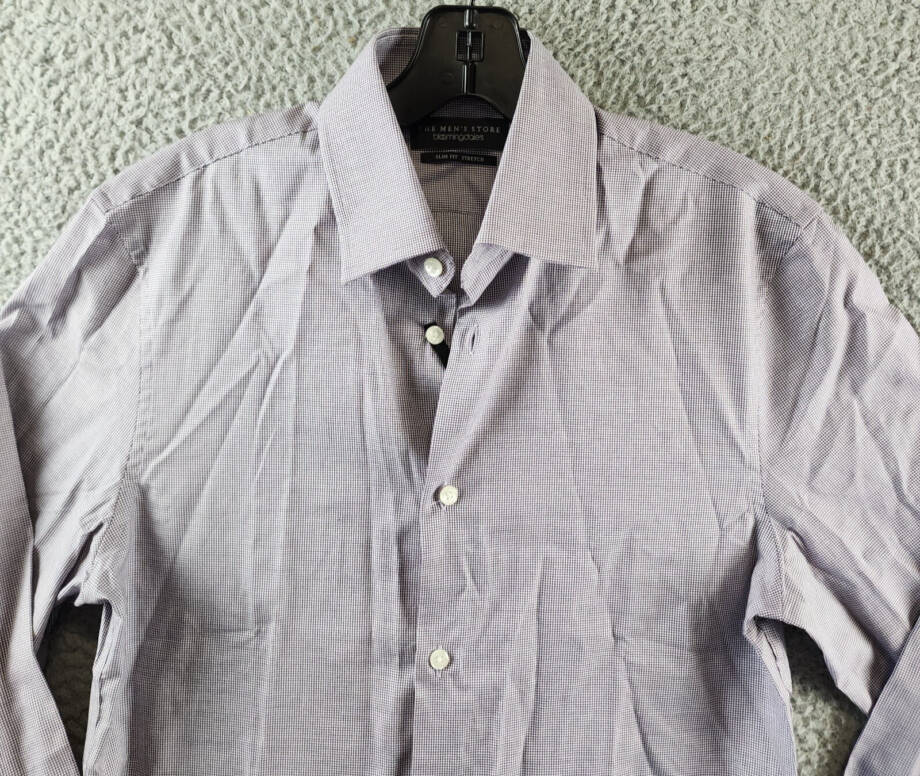 The Men's Store at Bloomingdale's Slim Fit Stretch Shirt Men's 14.5 32/33 Purple