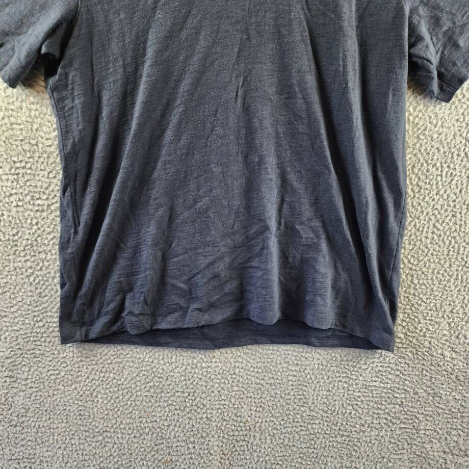 Vince Slub Split Neck Short Sleeve Tee Men's XL Coastal Pullover