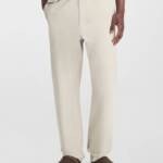 Vince Cotton Blend Beach Pants Men's XXL Morning Haze Elasticized Waist