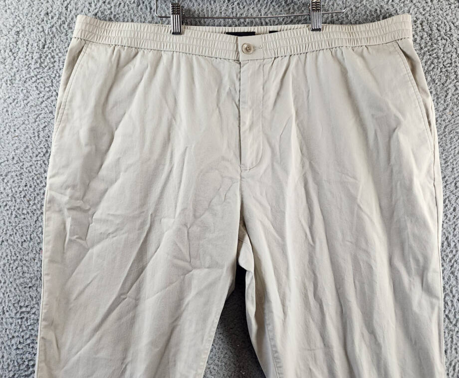 Vince Cotton Blend Beach Pants Men's XXL Morning Haze Elasticized Waist