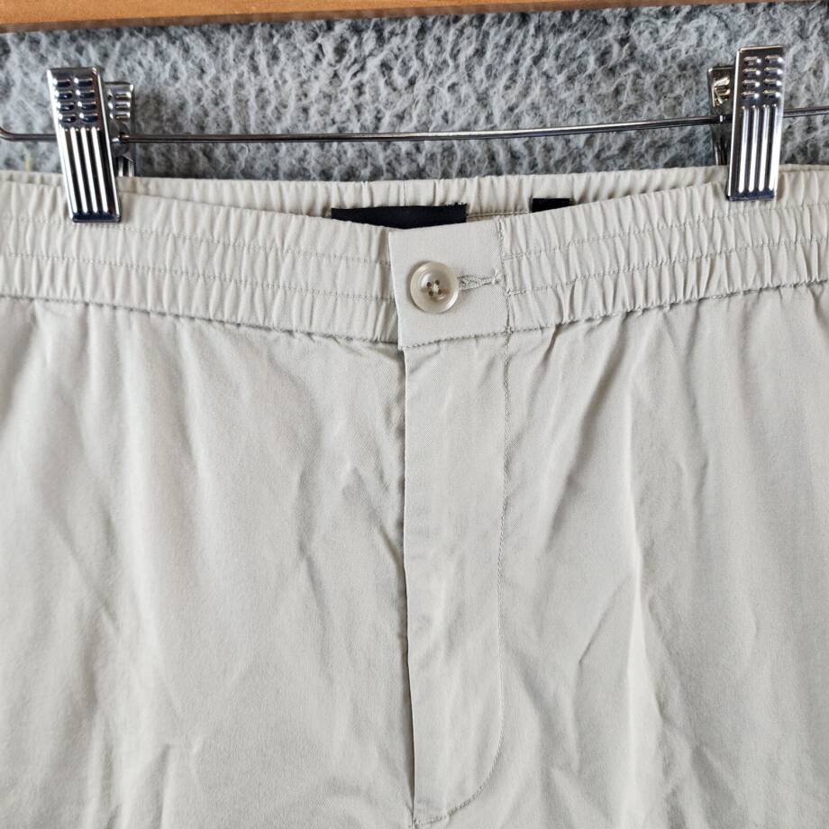 Vince Cotton Blend Beach Pants Men's XXL Morning Haze Elasticized Waist