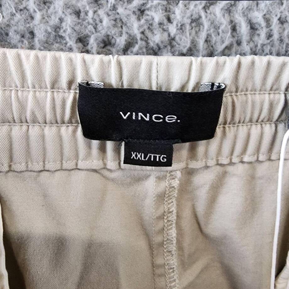 Vince Cotton Blend Beach Pants Men's XXL Morning Haze Elasticized Waist