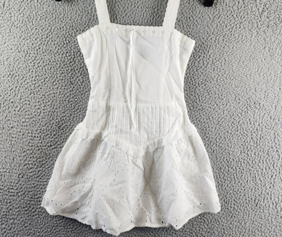 KatieJnyc Willow Dress Big Girls' L White Straight Neck Sleeveless Pullover