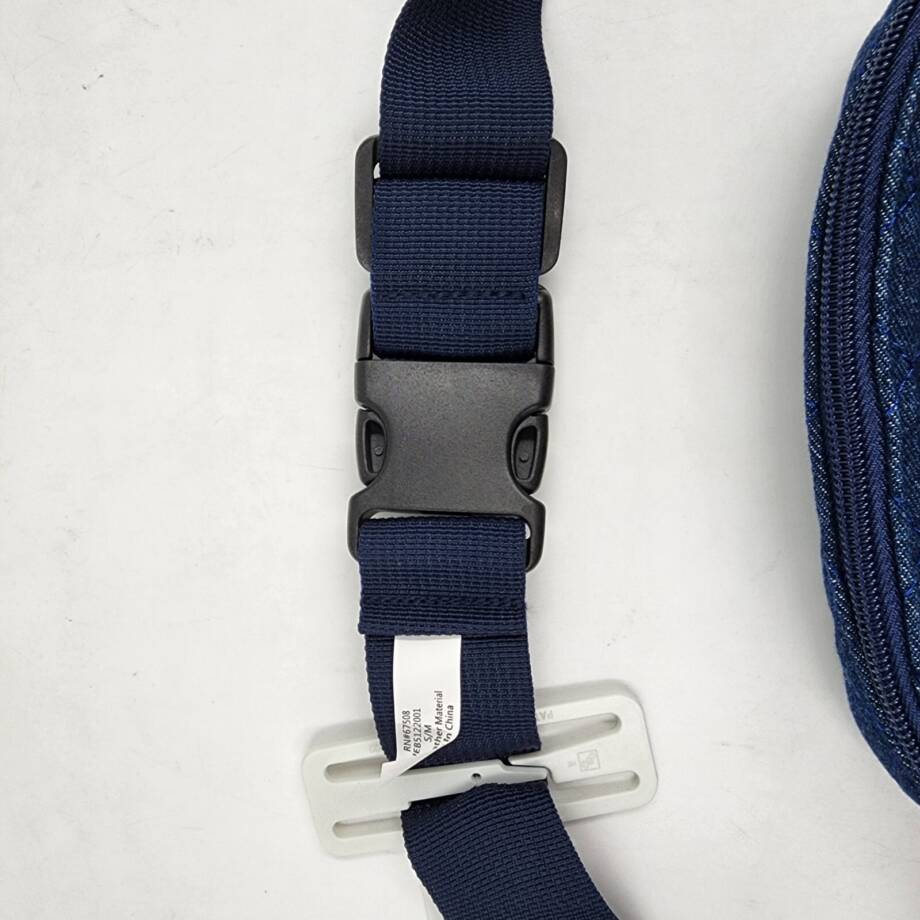 Jenni Quilted Adjustable Fanny Pack Women's S/M Navy Interior Slip Zip Pocket