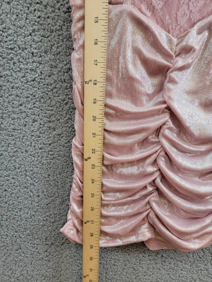 With Jules Sleeveless Lace-Insert Dress Big Girls L Pastel Pink Back Zip Closure