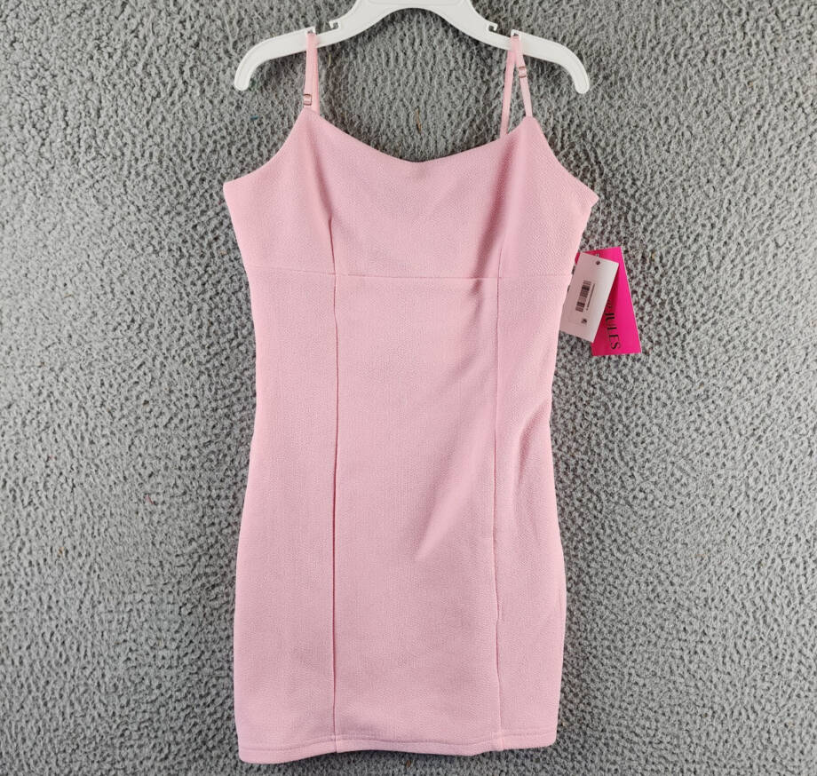 With Jules Sleeveless Bow-Back Ponté-Knit Dress Big Girls L 12/14 Pink Side Zip