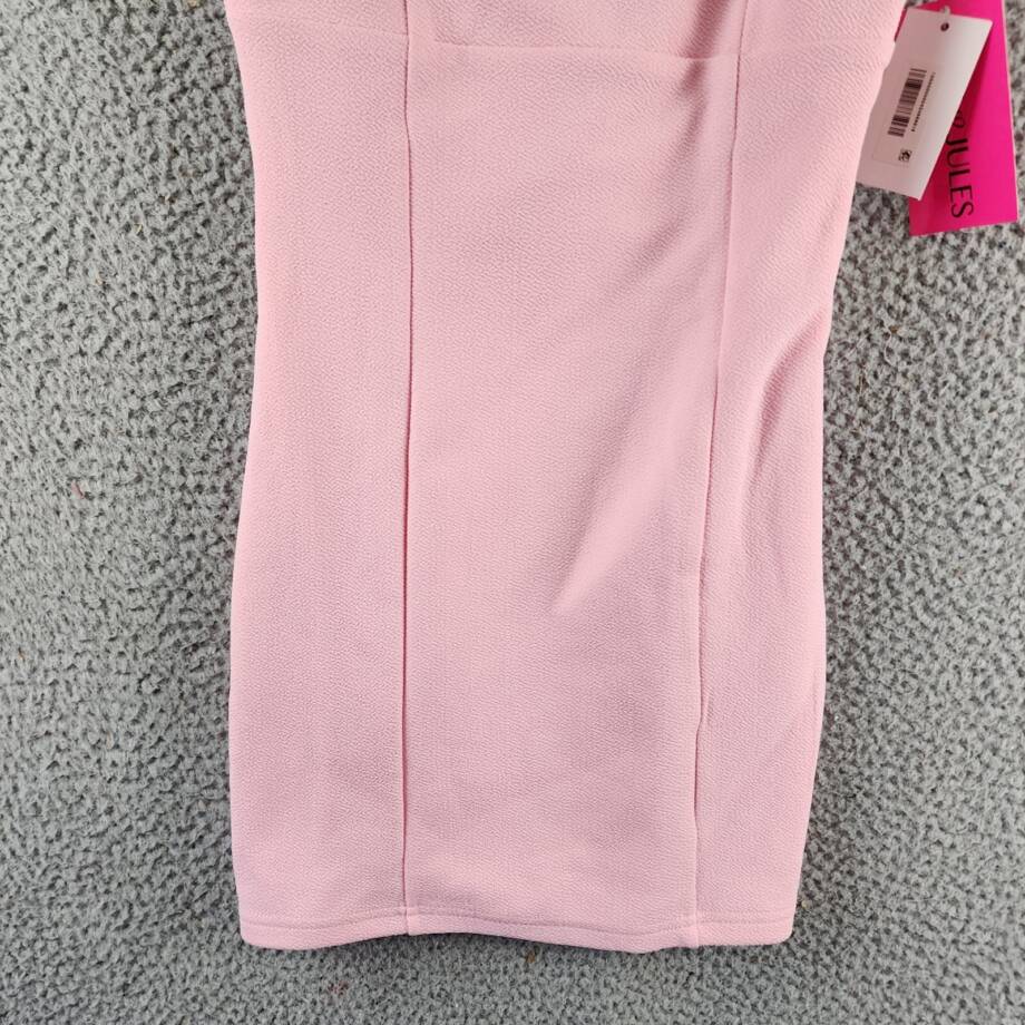 With Jules Sleeveless Bow-Back Ponté-Knit Dress Big Girls L 12/14 Pink Side Zip