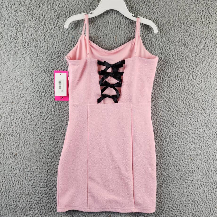 With Jules Sleeveless Bow-Back Ponté-Knit Dress Big Girls L 12/14 Pink Side Zip