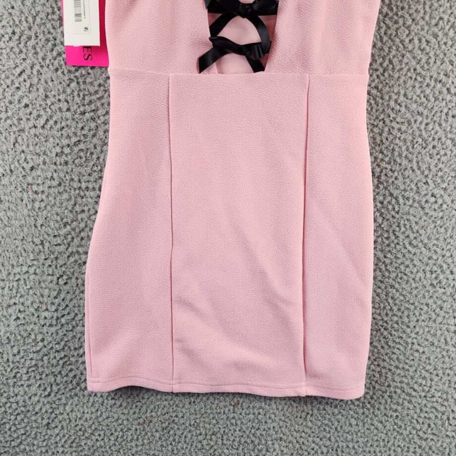 With Jules Sleeveless Bow-Back Ponté-Knit Dress Big Girls L 12/14 Pink Side Zip
