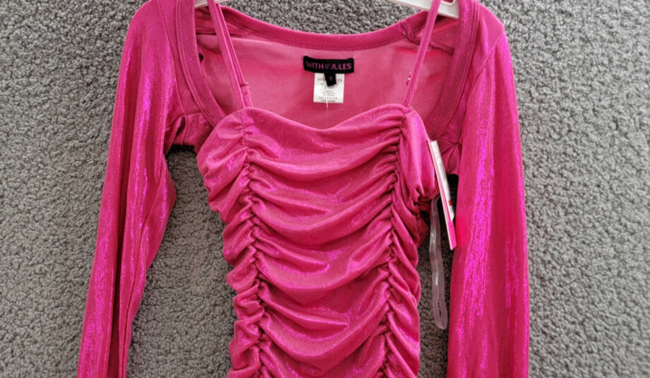 With Jules Ruched Sleeveless Dress & Shrug Set Big Girls S Bright Pink Back Zip