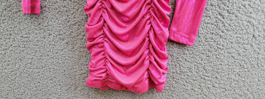 With Jules Ruched Sleeveless Dress & Shrug Set Big Girls S Bright Pink Back Zip