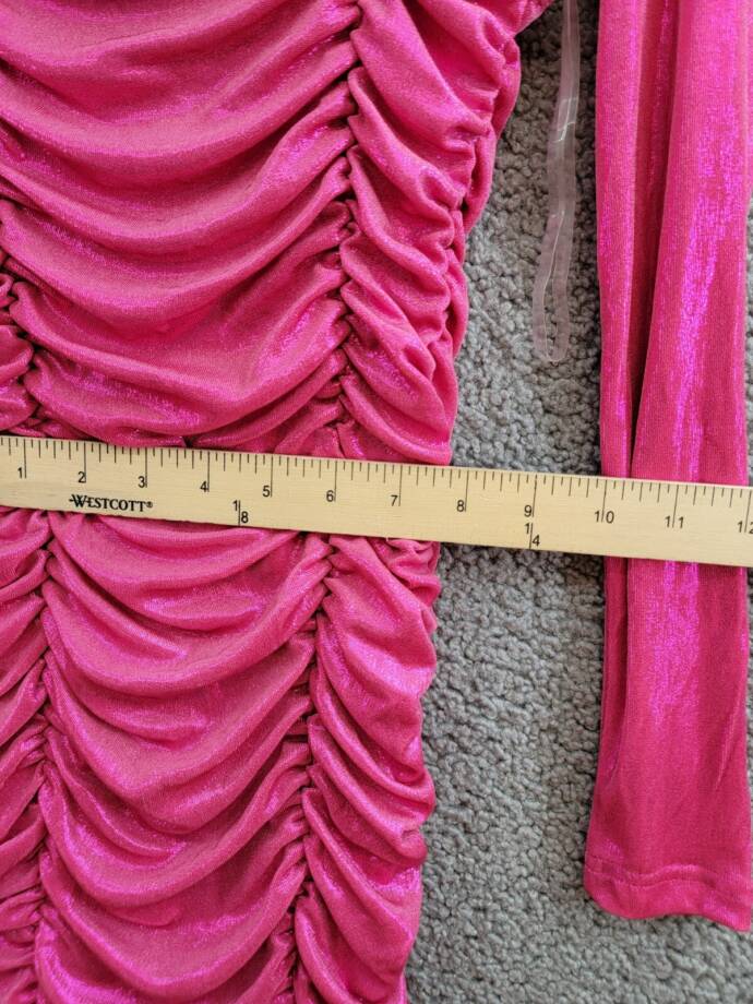 With Jules Ruched Sleeveless Dress & Shrug Set Big Girls S Bright Pink Back Zip